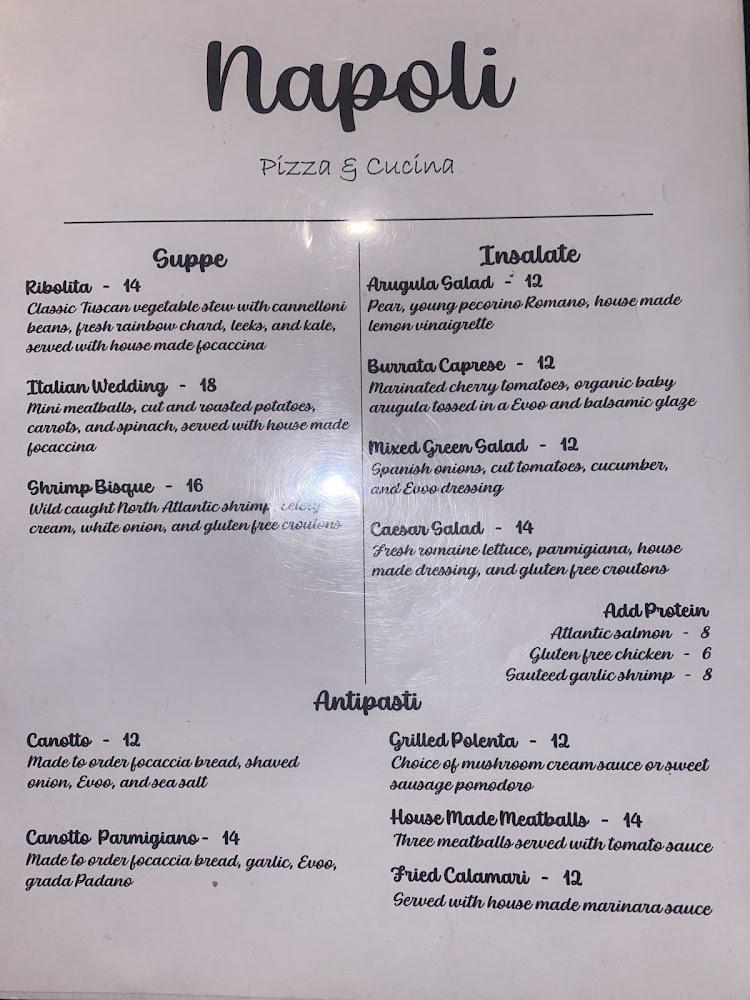 Napoli Pizza e Cucina Menu image 1